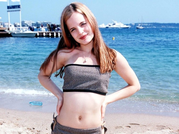 Flat chested in bikini