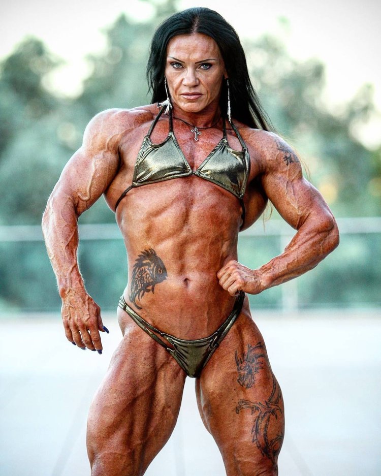 Mature red with small breasts