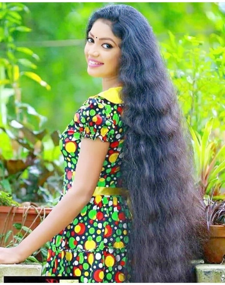 Indonesian long hair of a beauty