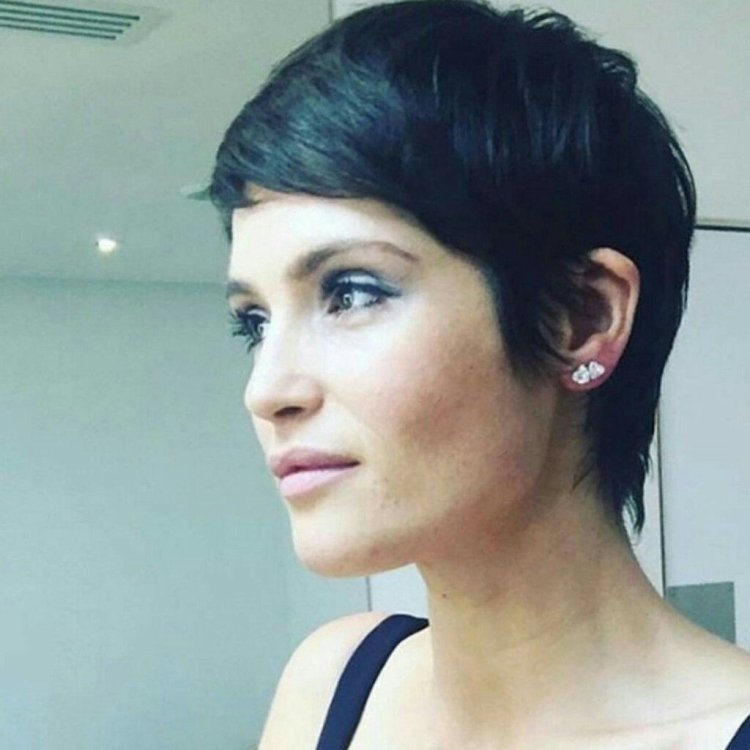 Jamma Arterton with a short haircut