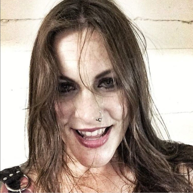 Floor Jansen in a swimsuit