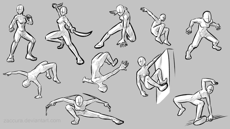 Dynamic pose for drawing