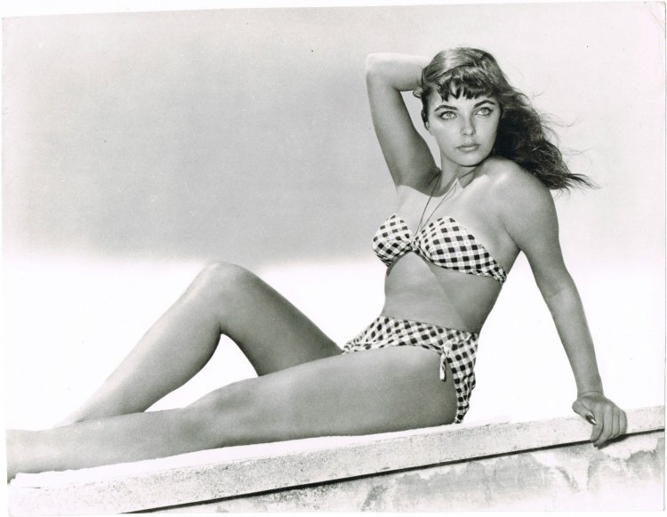 Joan Collins in a bikini
