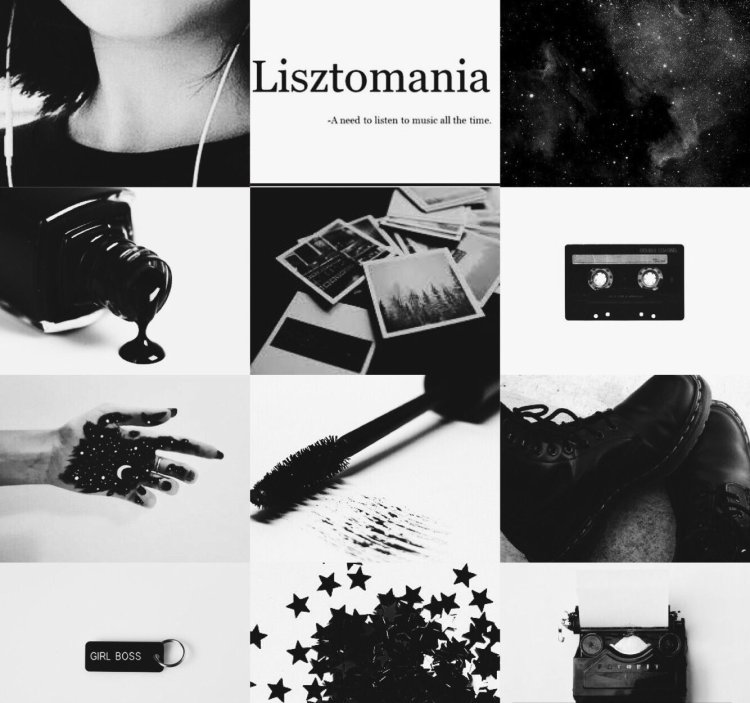 Black white aesthetics collage