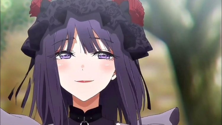 Marin Kitagawa in a black dress