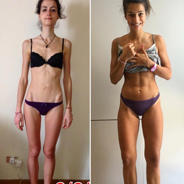Thin girls before and after
