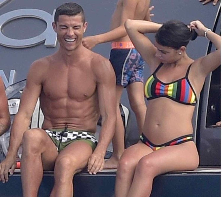 Cristiano Ronaldo with a girl