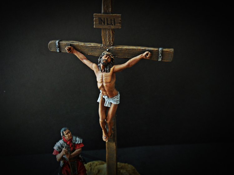 The crucifixion of Jesus Christ Diorama