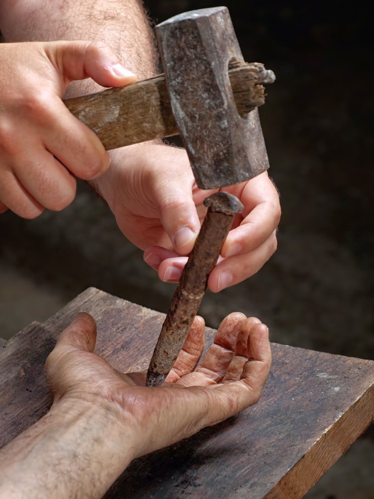 The nails were nailed Jesus