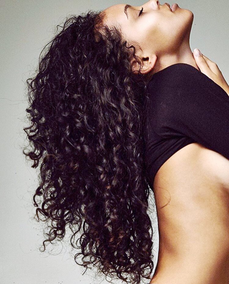 Girl with curly hair