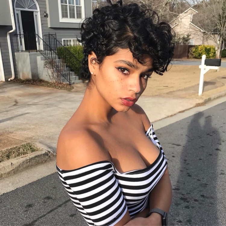 Short -haired black woman