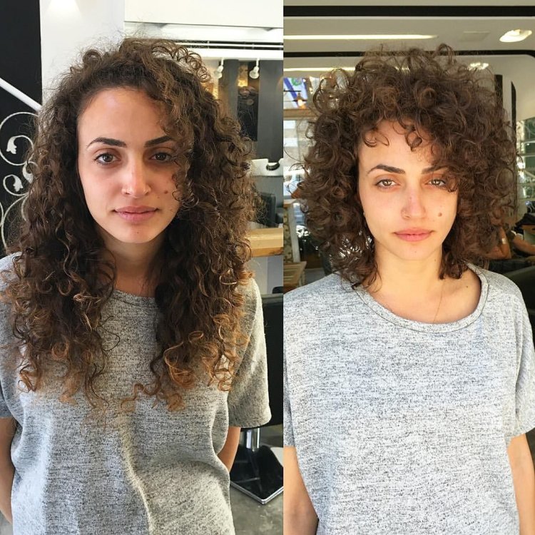 Cunted hair before and after haircut