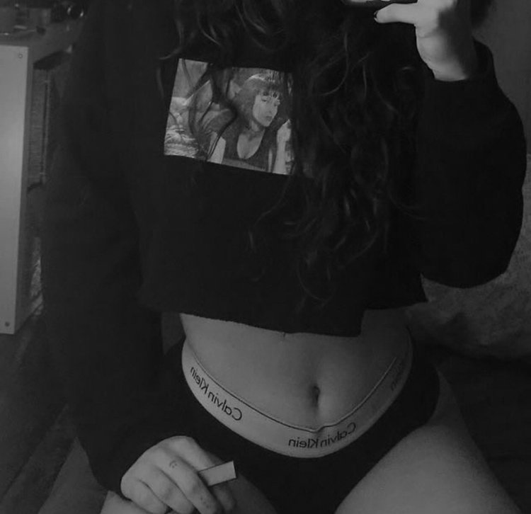 Girl in panties aesthetics