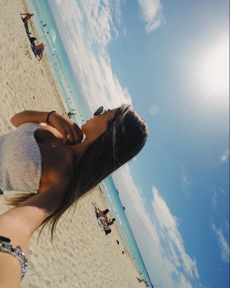 Beautiful selfies at sea