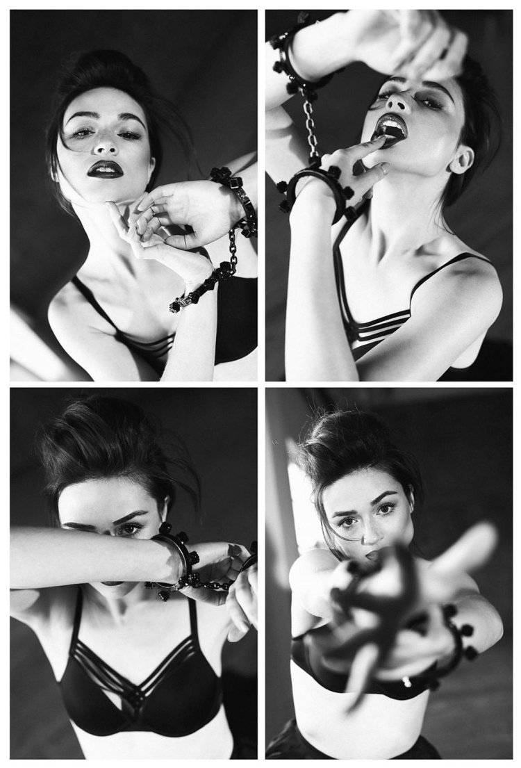 Ellison Argent in underwear