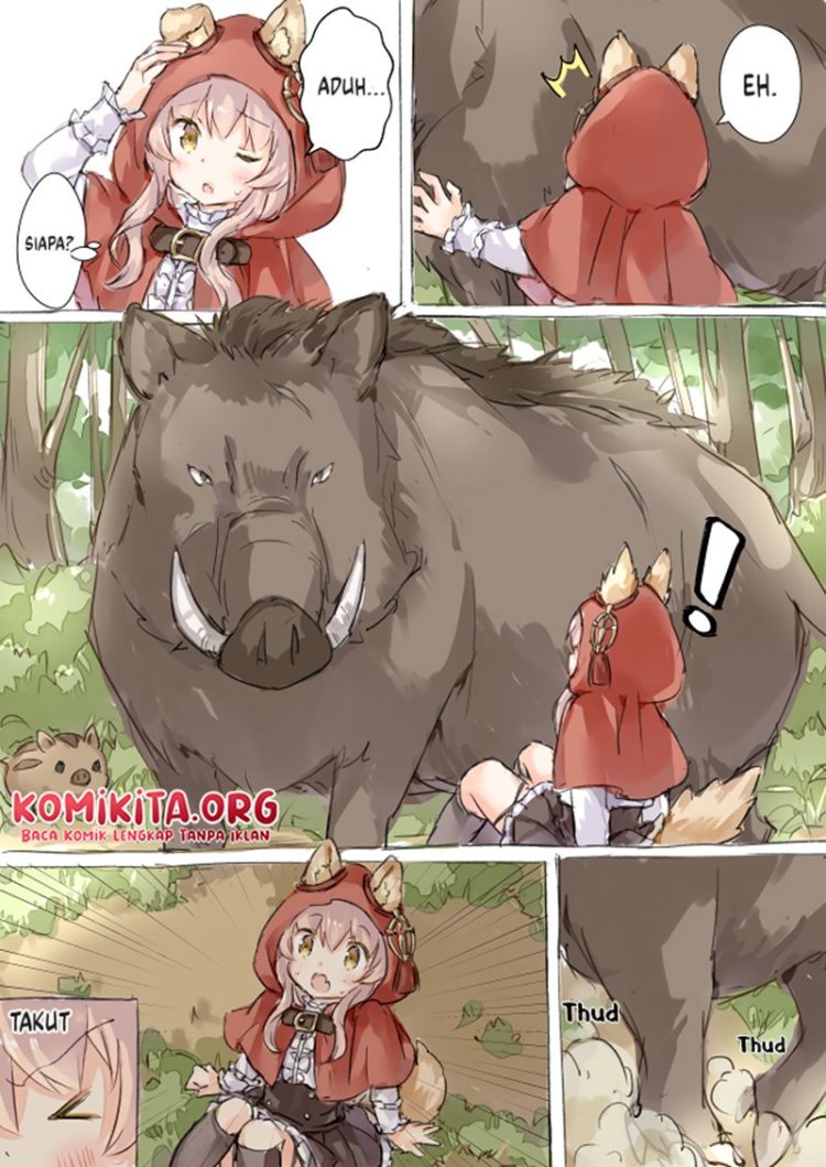 Comic book Little Red Riding Hood