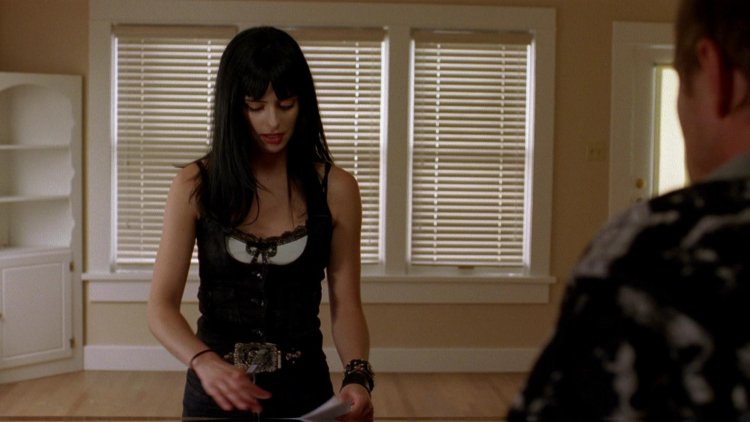 Kristen Ritter smokes