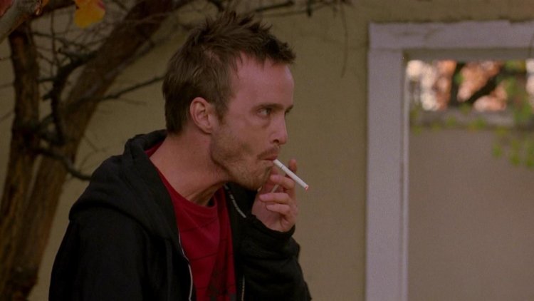 Jesse Pinkman smokes