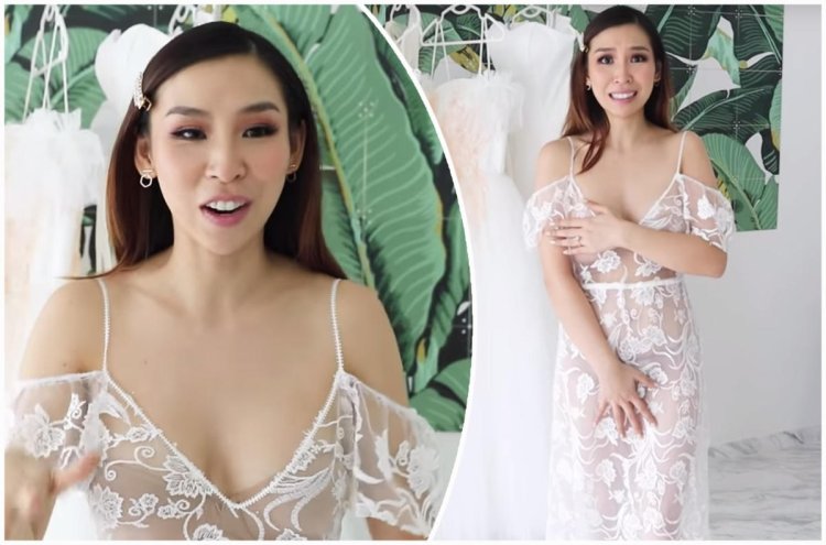 Bride Dressed undressed before the wedding night