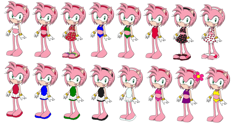 Amy Rose in a swimsuit