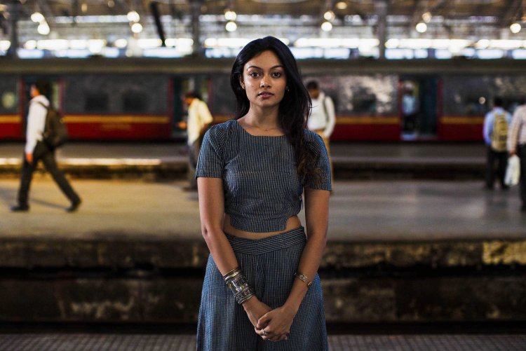 Modern Indian women on the street