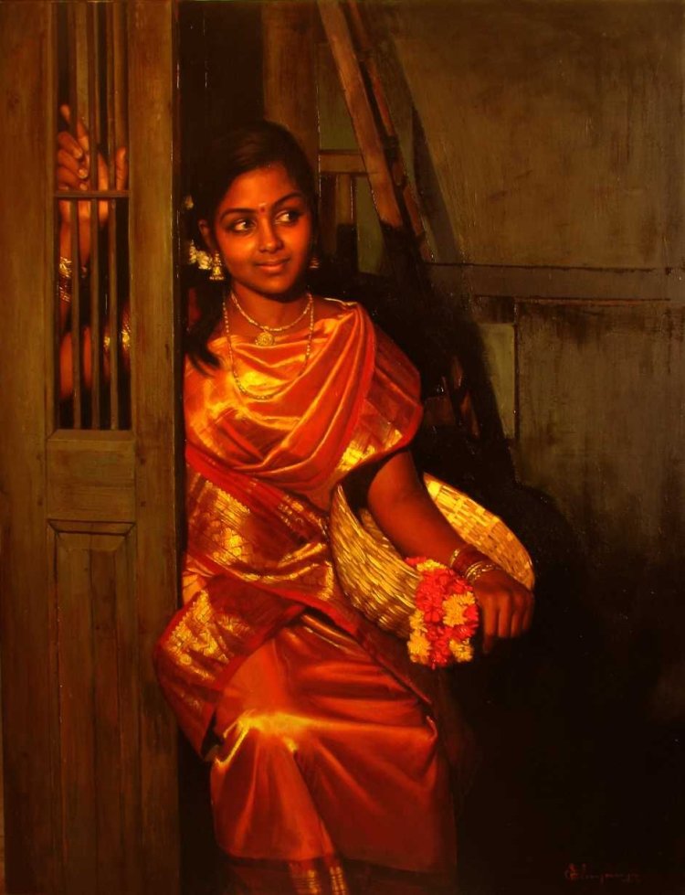 Portrait of an Indian woman