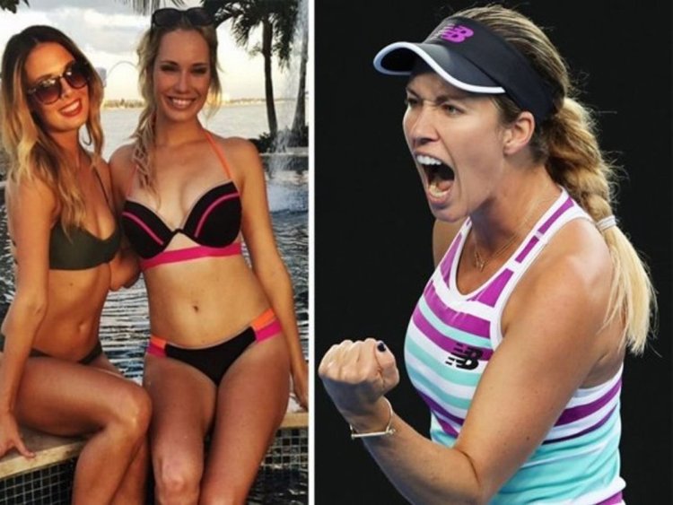 Daniel Collins in a swimsuit