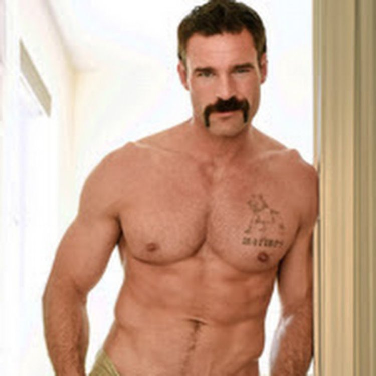 Charles Dera with a mustache