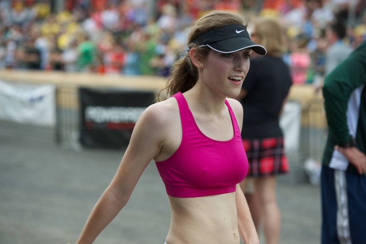 Girls in wet clothes