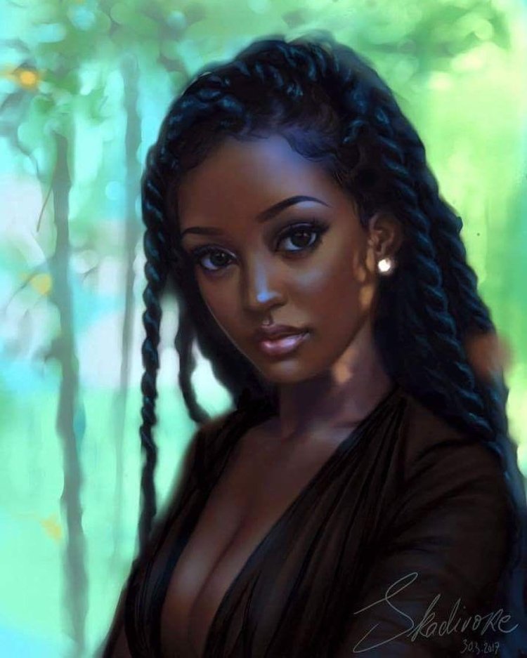 Burning girl fantasy