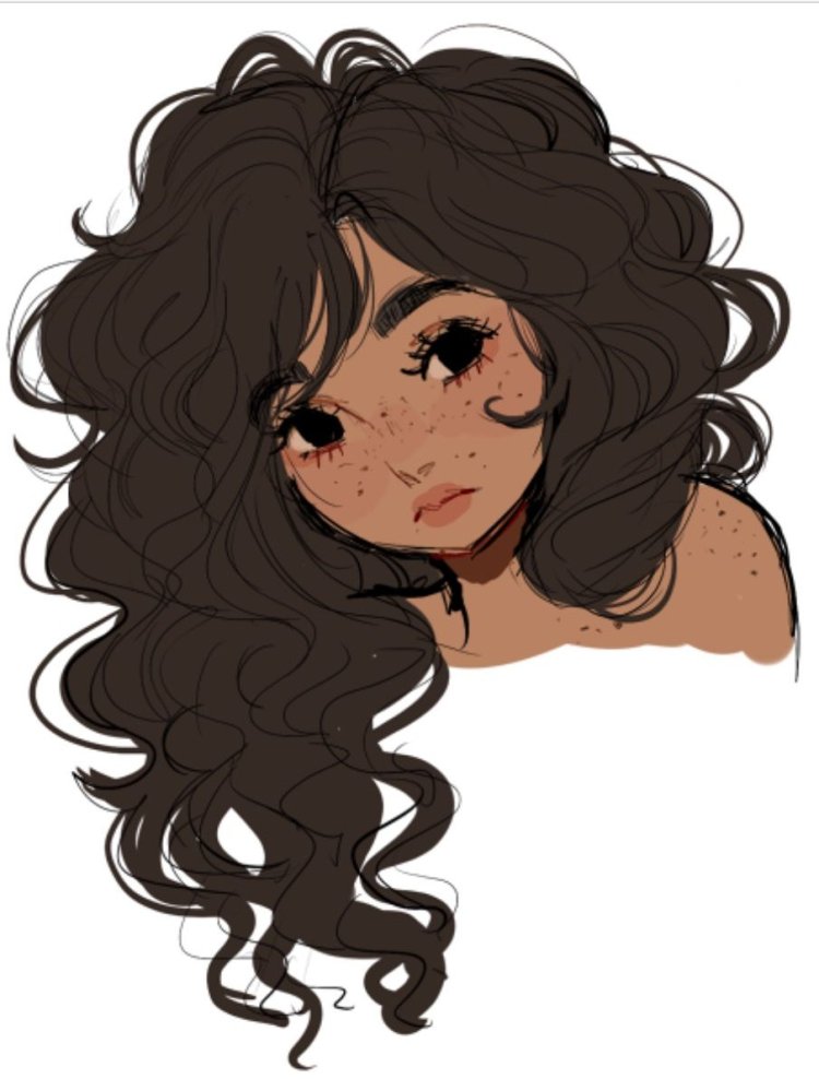 Anime kid with curly hair