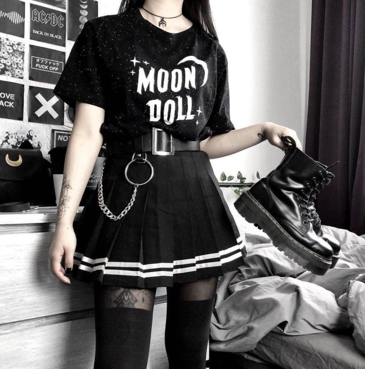 Goth Outfit Grange Black Korean Clothing