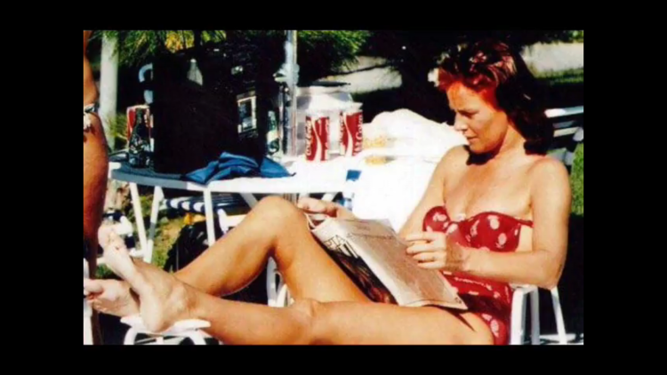 Abba Annie Fried Lingstad in a swimsuit