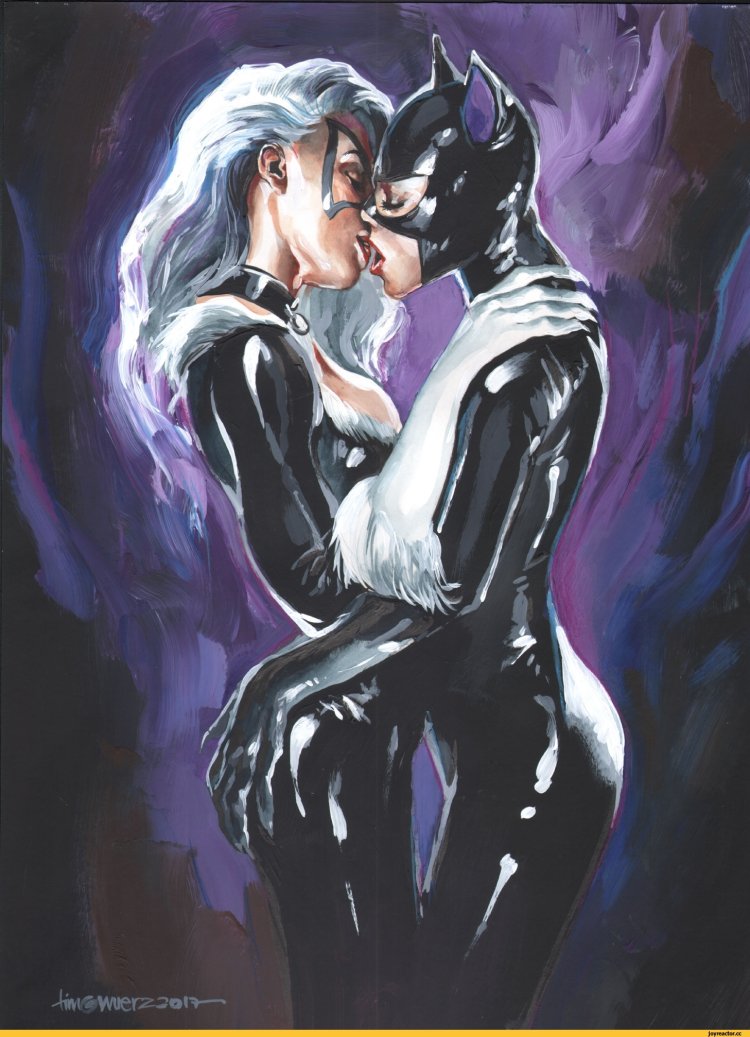 Felicia Hardy and Celine Kail Kiss