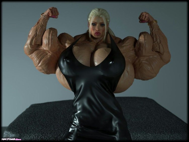 Women's muscles 3D giants