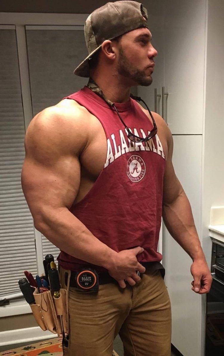 Bodybuilder plumber