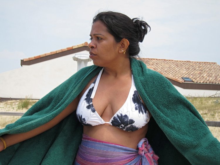 Hindu in a swimsuit