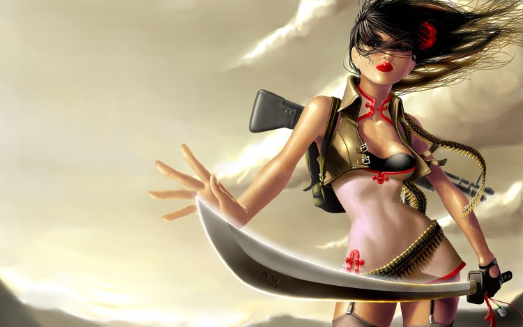 Wallpaper drawn girls