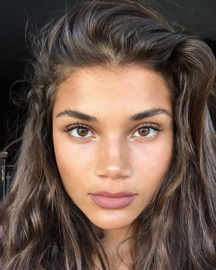 The natural beauty of the girl