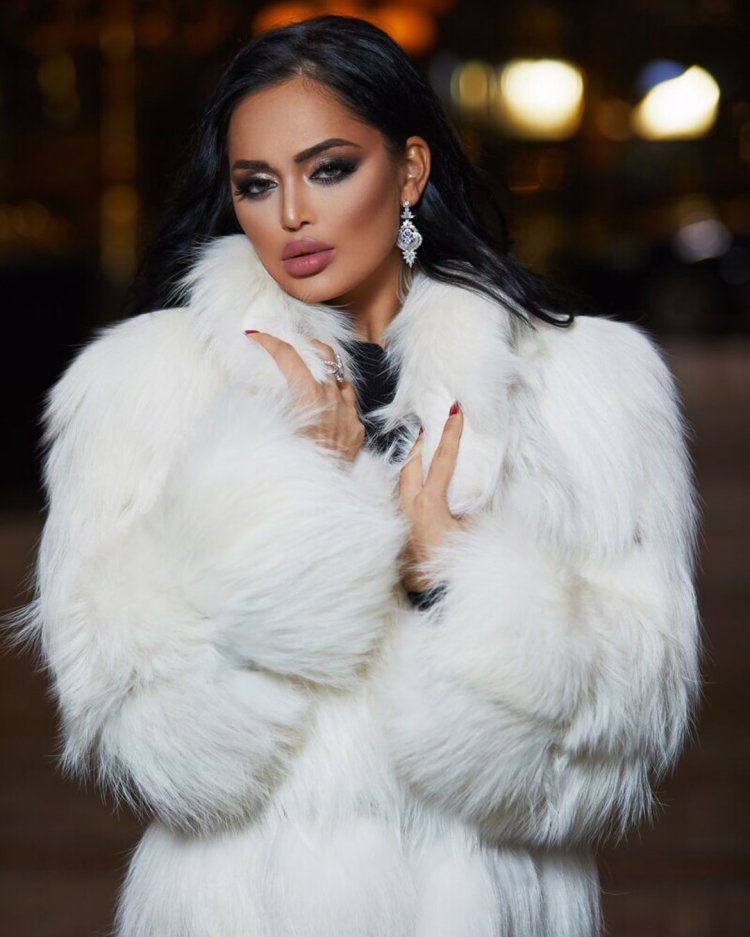Beautiful girls in fur coats
