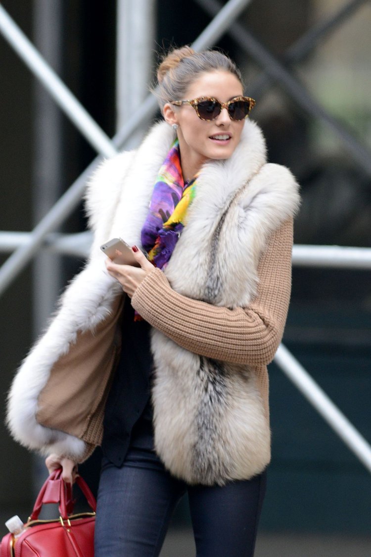 Olivia Palermo in Furs