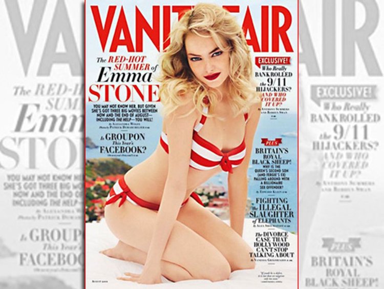 Emma Stone in underwear for a magazine