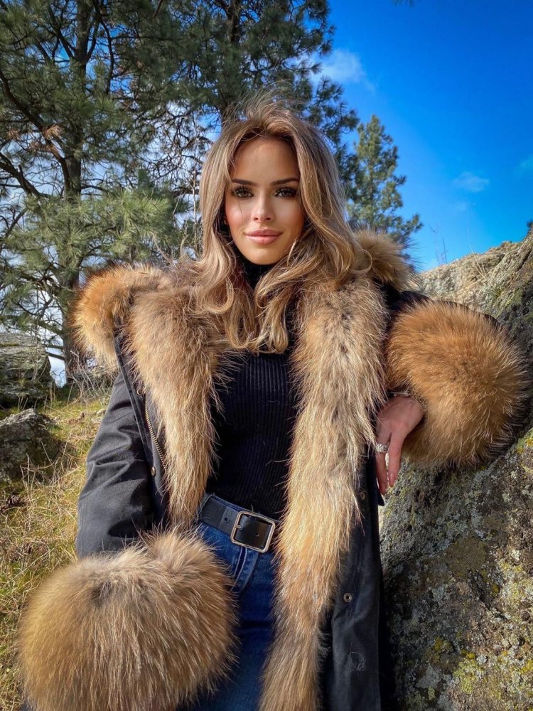 Lika Andreeva in a fur coat