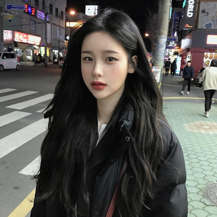 Korean with dark hair