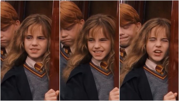 Emma Watson in childhood and now