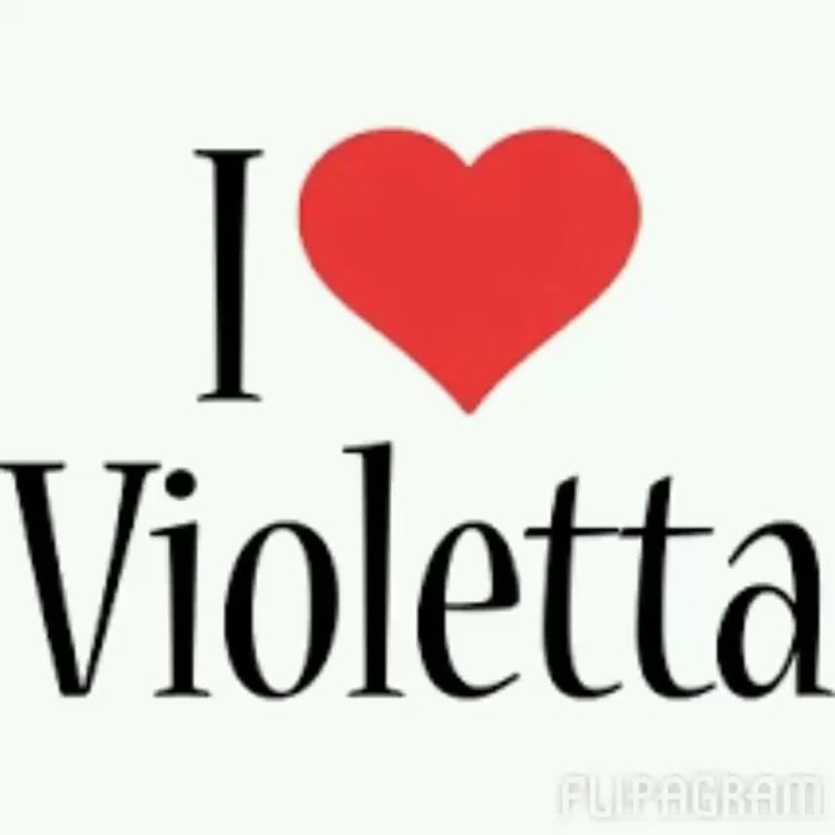 Beautiful inscription named after Violett