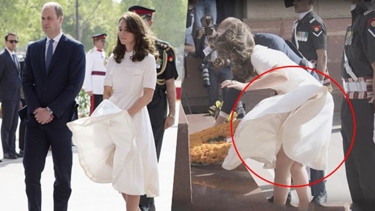 Kate Middleton lifted a skirt