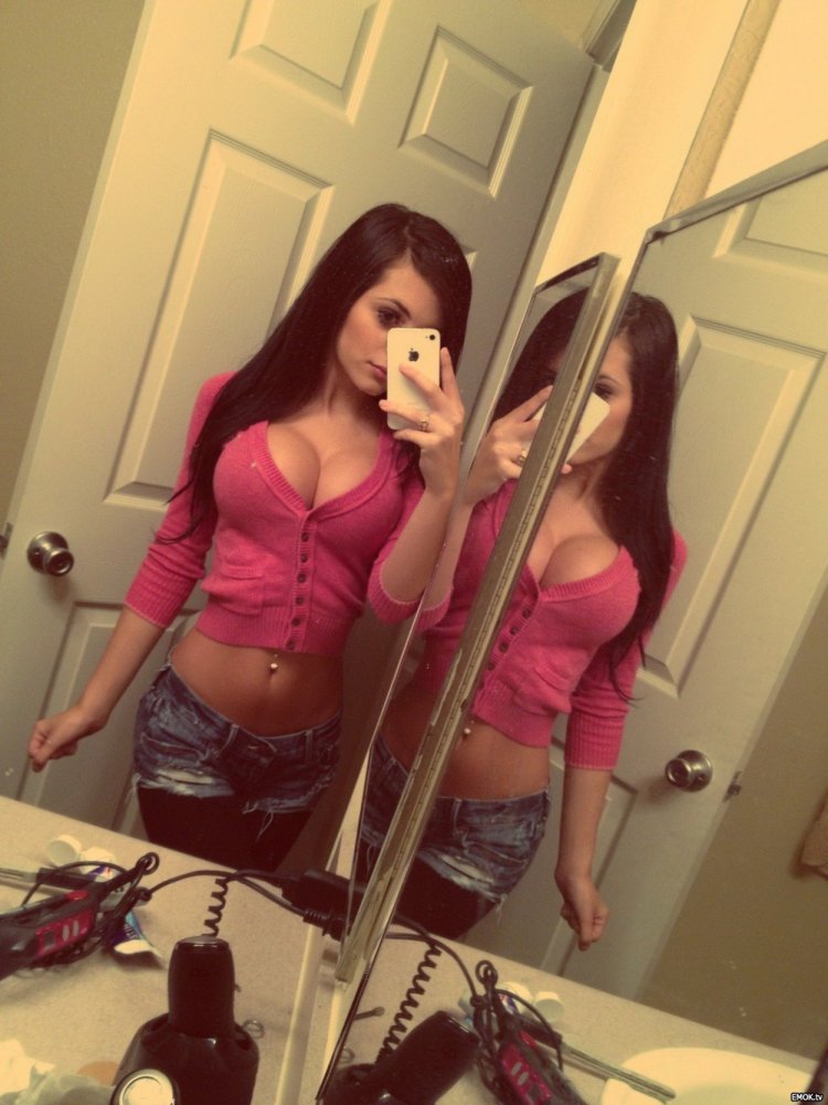 Erotic selfie in the mirror