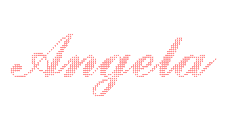 Angela is beautiful inscription