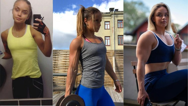 Melinda Lindmark in a swimsuit